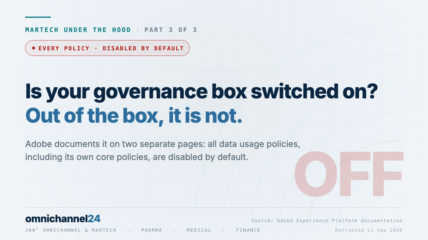 MarTech under the hood, part 3: the governance box ships switched off